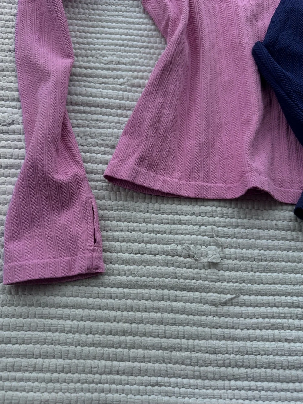 PINK Textured Open-Back Long Sleeve Top Bundle | Pink & Navy | Size Large NWT - Picture 4 of 11